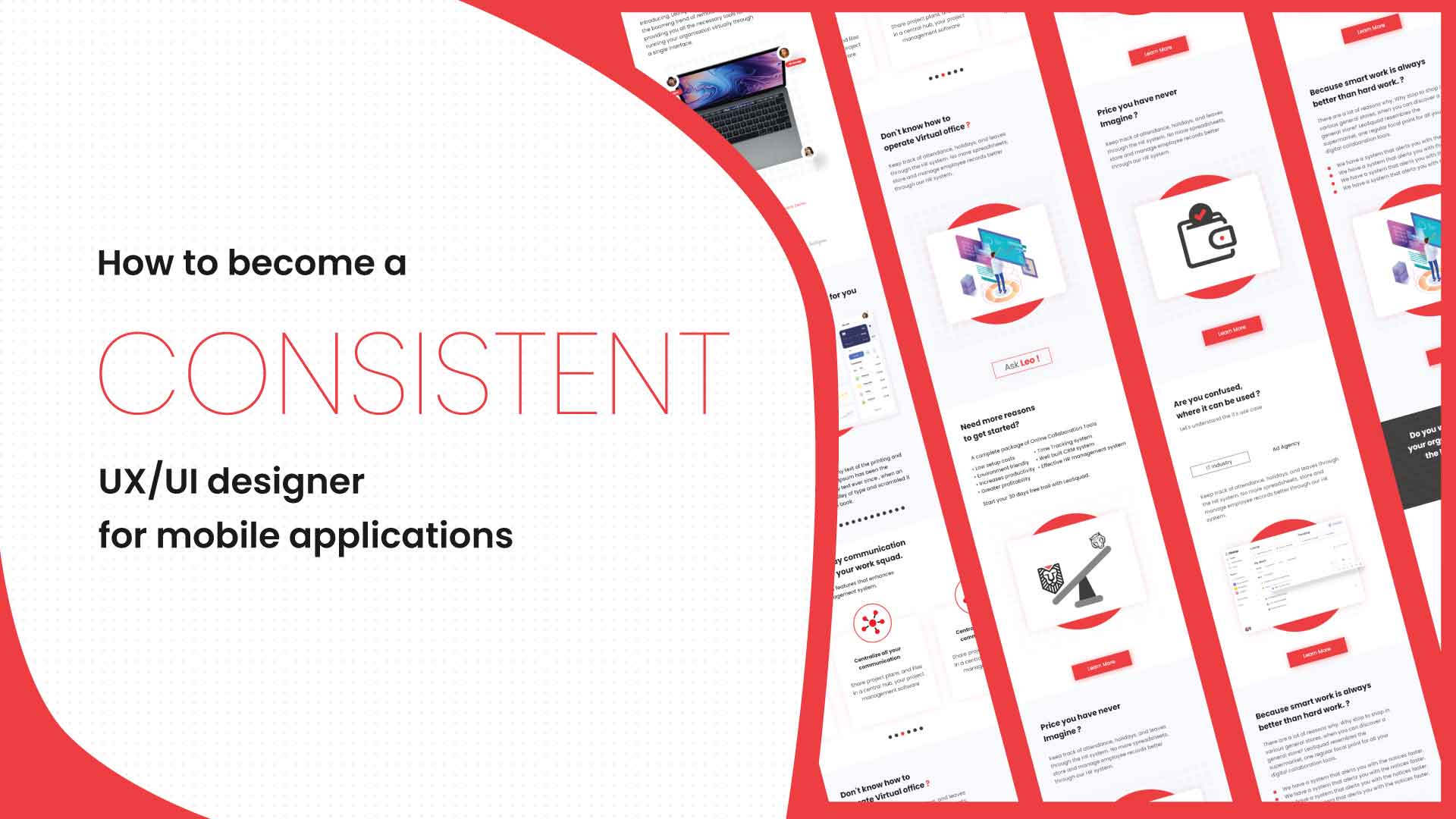 How to become a consistent UX/UI designer for mobile applications?